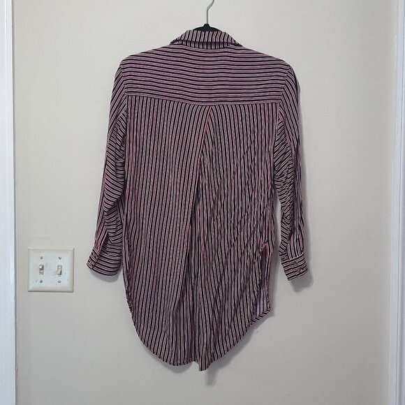 Anthropologie Maeve Pinstripe Red Black Tunic - Picture 10 of 10